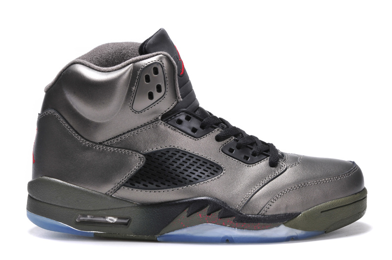 Air Jordan 5 Mens Shoes Silver Gray Online